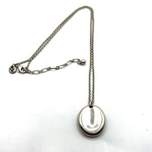 American Eagle Sterling Silver Oval Pendant Necklace